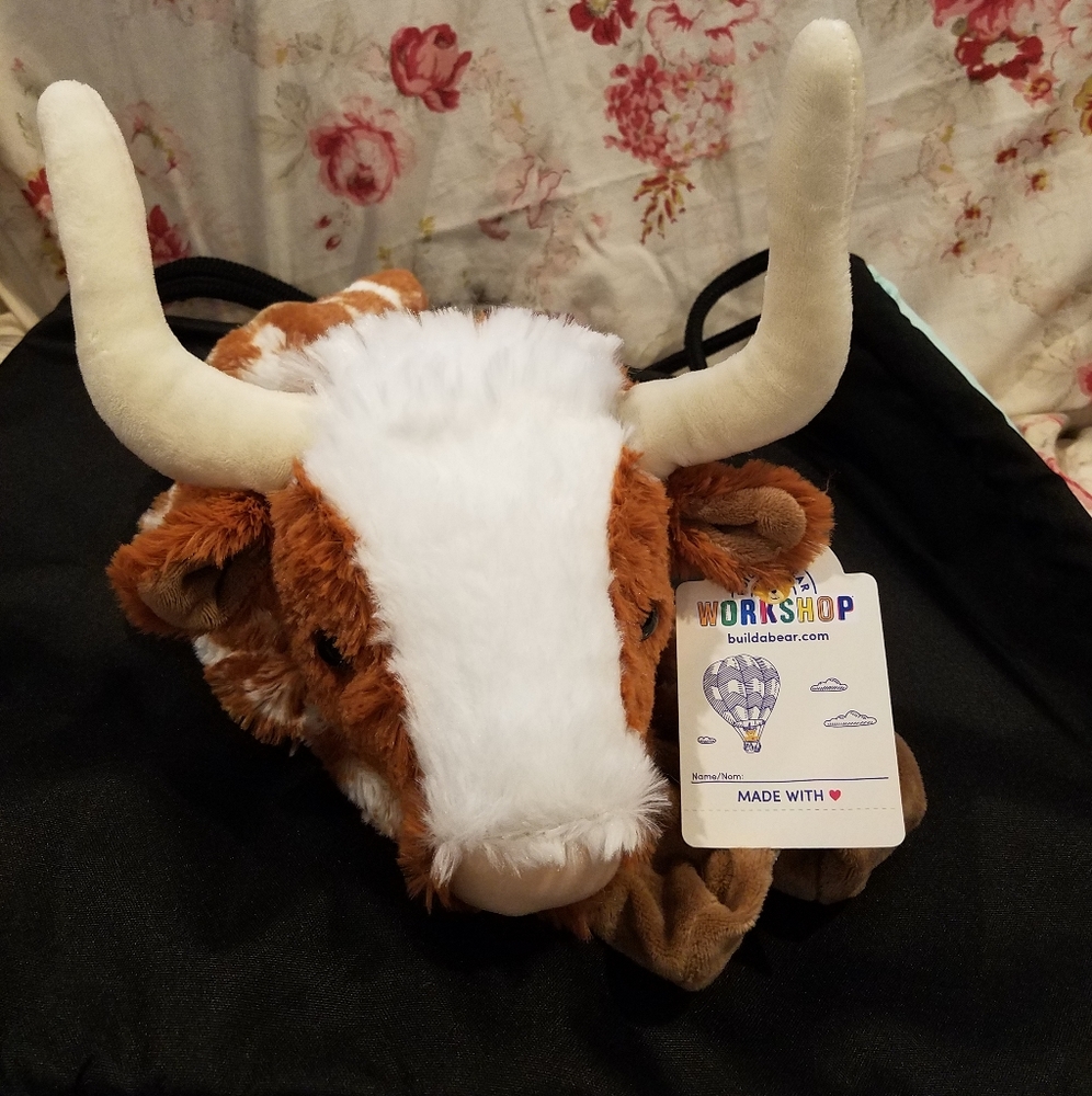 NWT Build a Bear Speckled Longhorn Bull